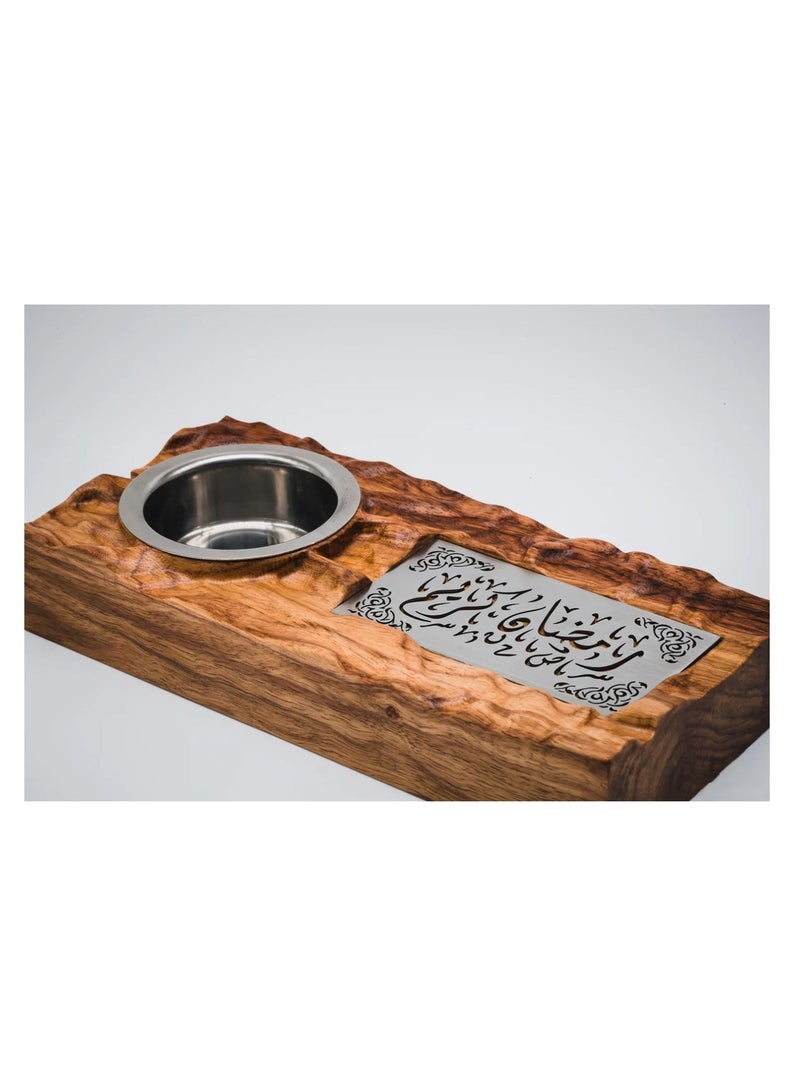 HilalFul Wooden Madkhan Incense Burner Holder | Home Decoration Incense Stand | Bakhoor Burner Home Fragrance | Diffuser Madkhan | Gift Set for Wedding, Anniversary, Eid, Ramadan - Image 3